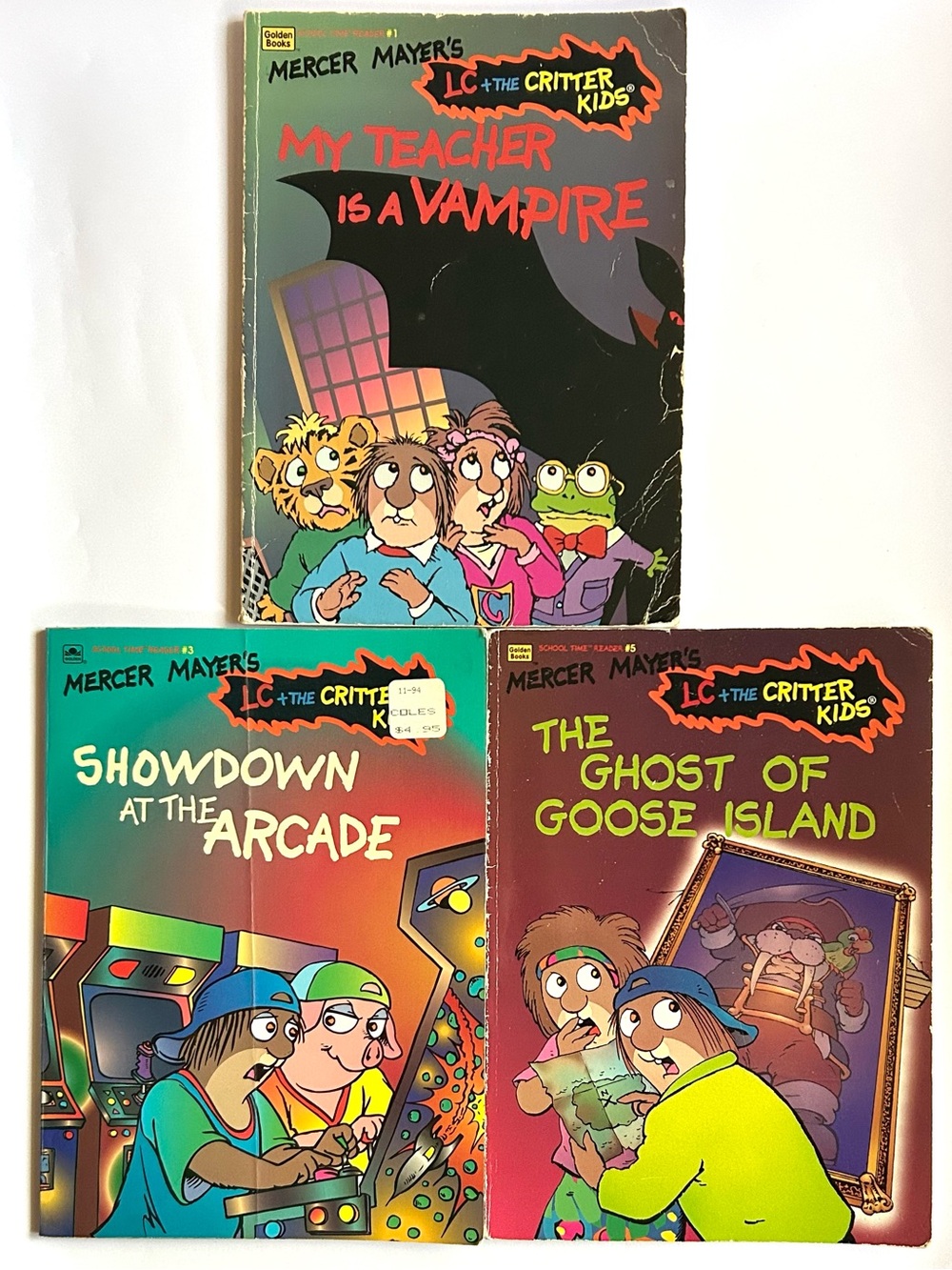 3 Vintage 1994-5 Mercer Mayer Little Critter: LC+ The Critter Kids Books #1,3,5